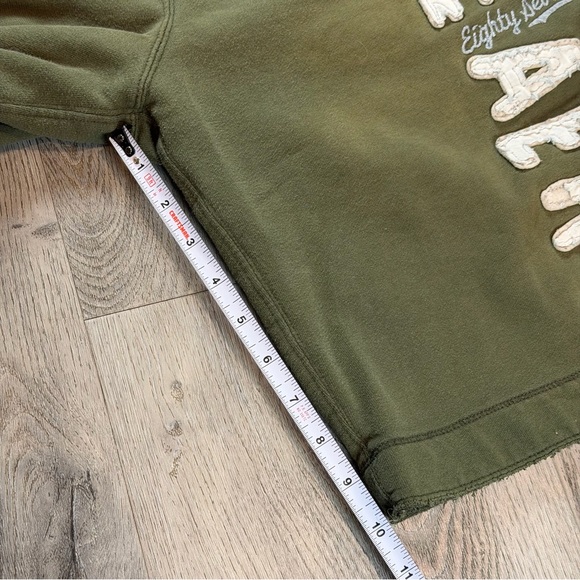 Vintage Aeropostale Shorts Men’s Large Green Fleece Baggy Drawstring Y2K Retro - Picture 12 of 13